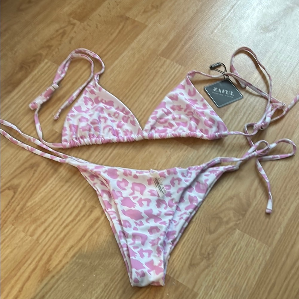 ZAFUL Pink Camo Bikini Set